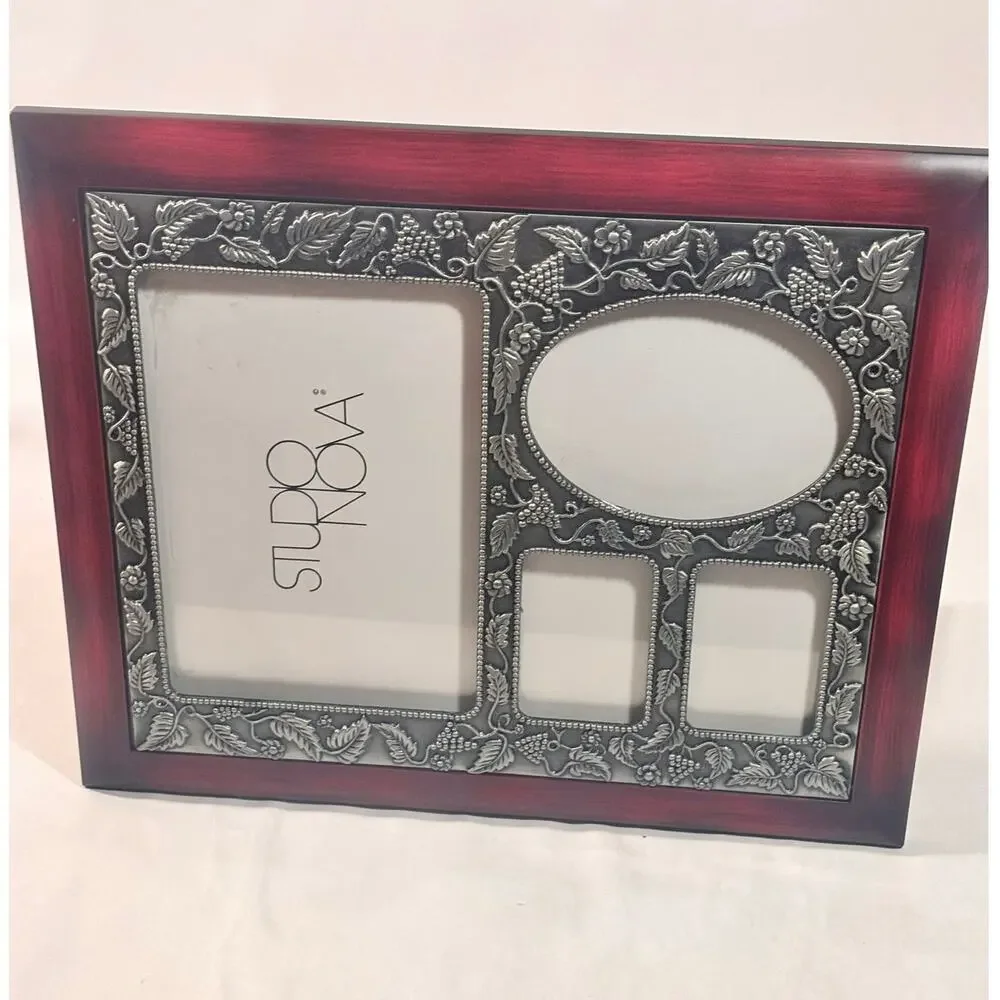 Classic Cherrywood Collage multi Photo frame Picture holder  -Studio Nova